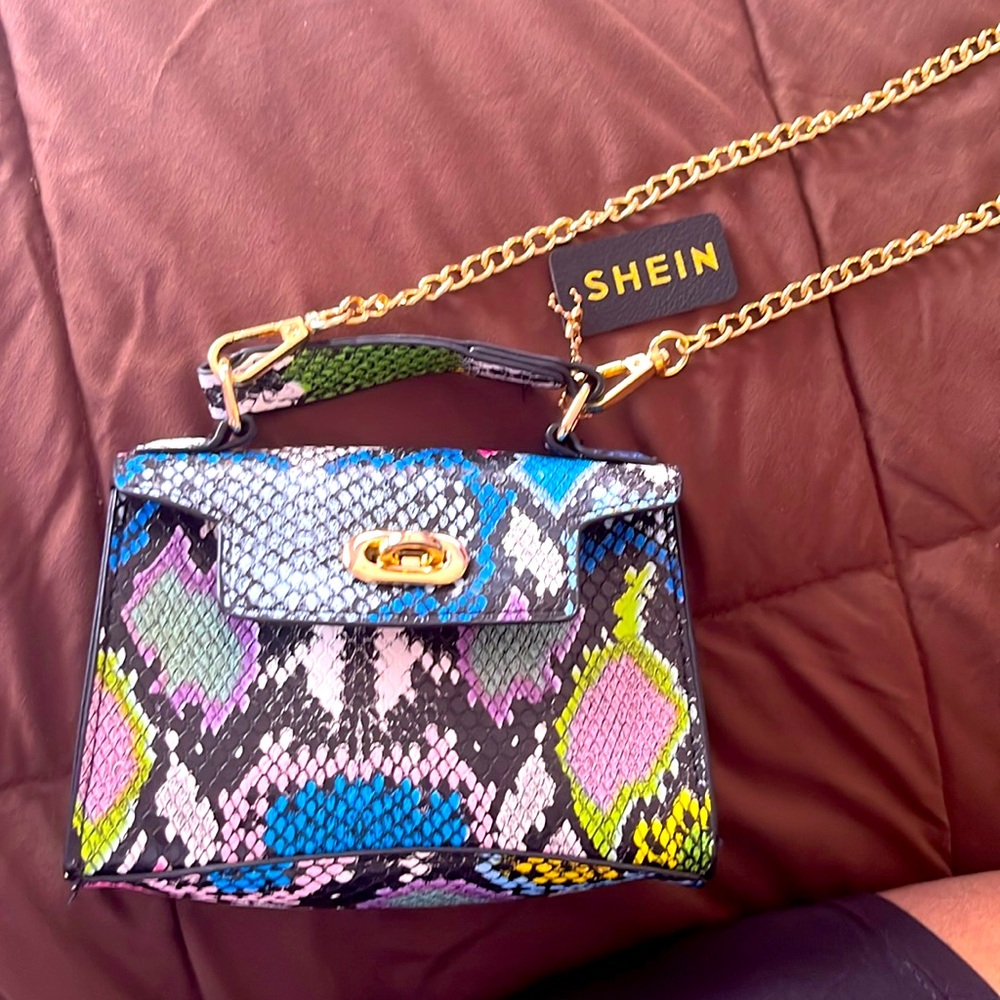 Colorful crocodile Shein Purse